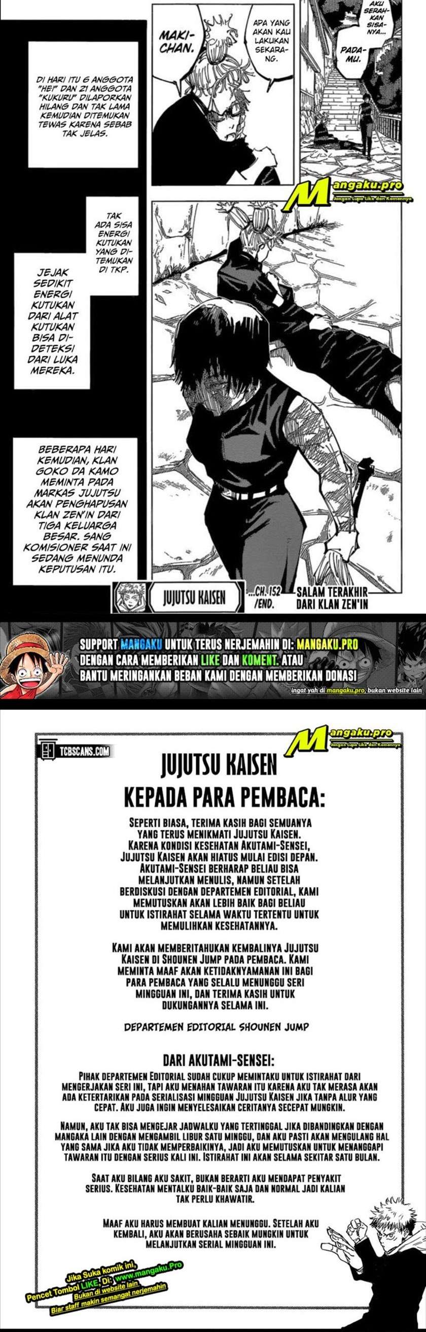 Jujutsu Kaisen Chapter 152