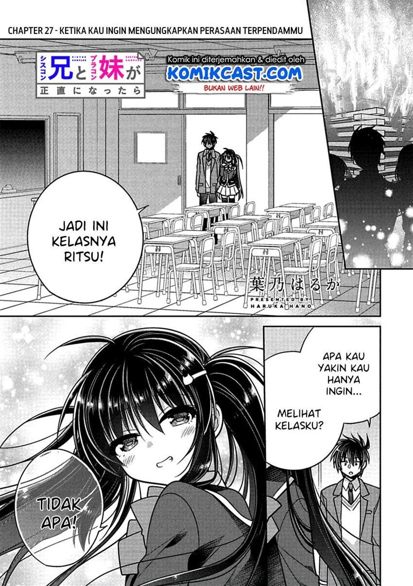 Siscon Ani to Brocon Imouto ga Shoujiki ni Nattara Chapter 27