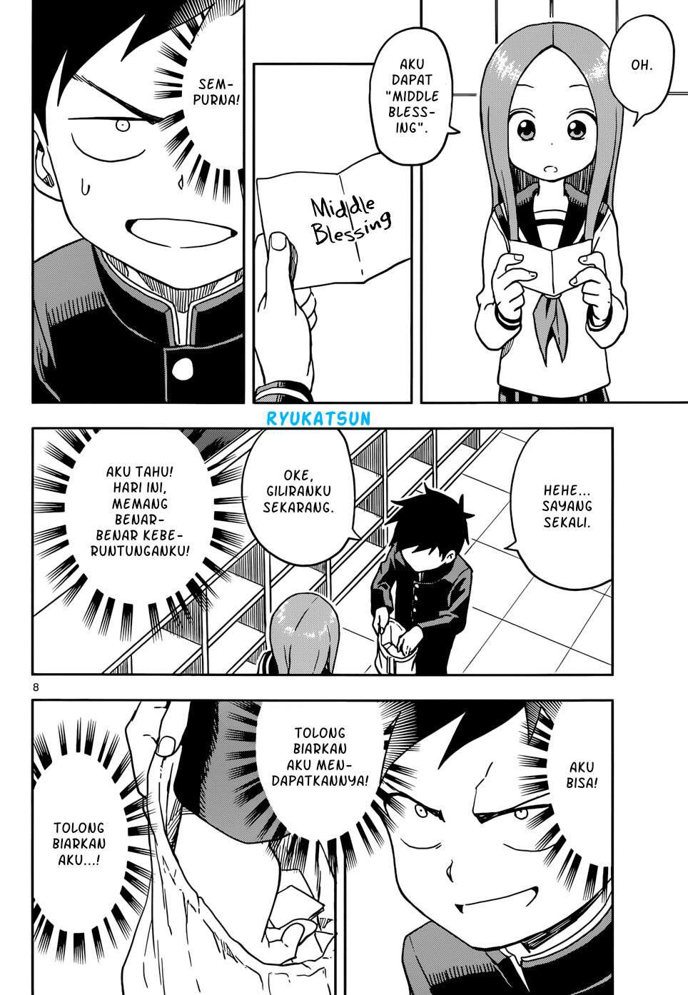 Karakai Jouzu no Takagi-san Chapter 102