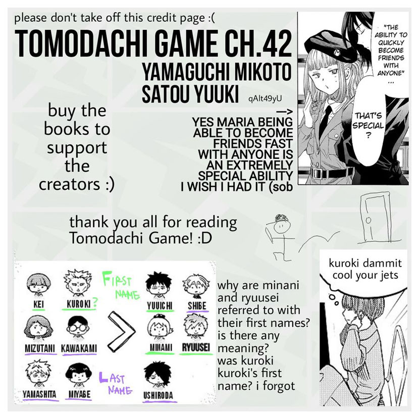 Tomodachi Game Chapter 42