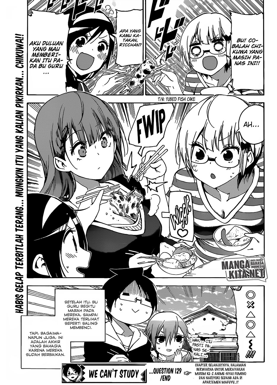 Bokutachi wa Benkyou ga Dekinai Chapter 129