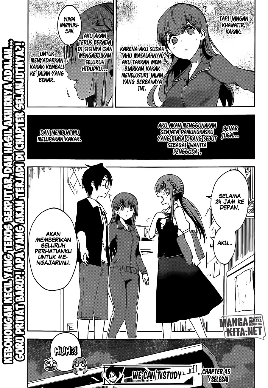 Bokutachi wa Benkyou ga Dekinai Chapter 45