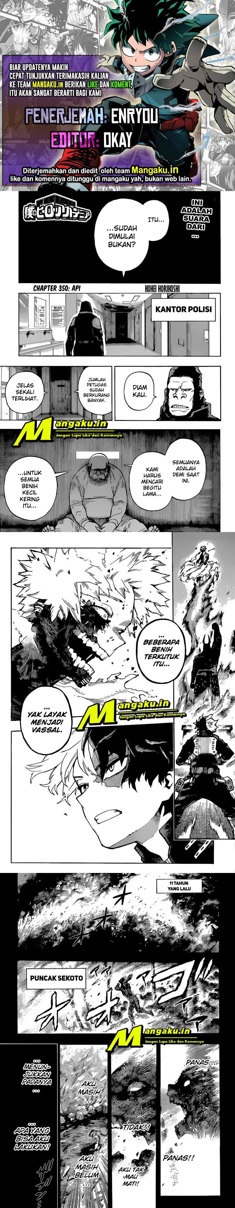 Boku no Hero Academia Chapter 350