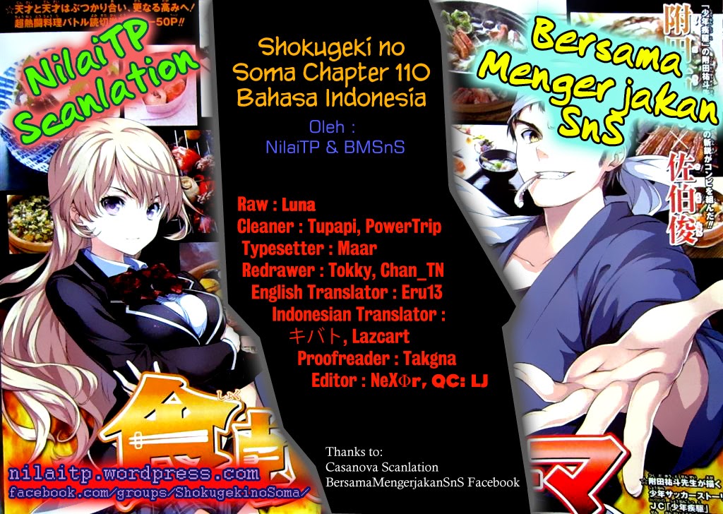 Shokugeki no Soma Chapter 110