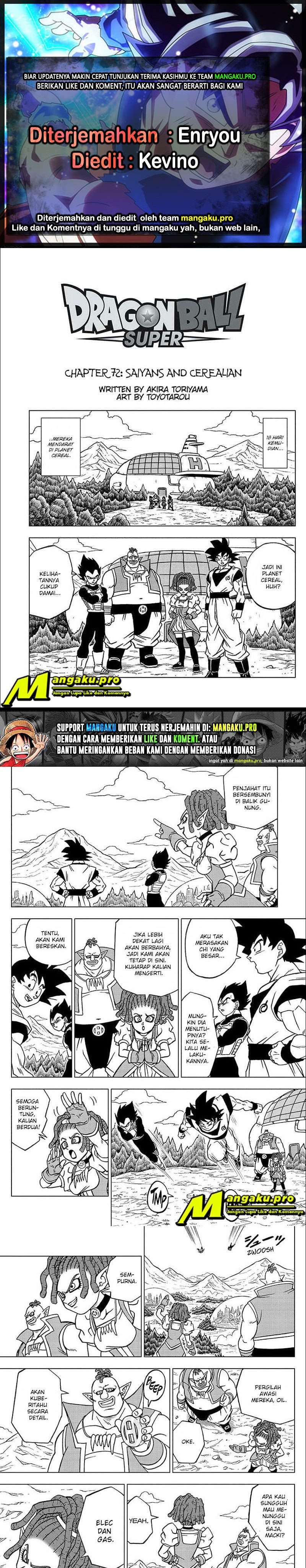 Dragon Ball Super Chapter 72.1