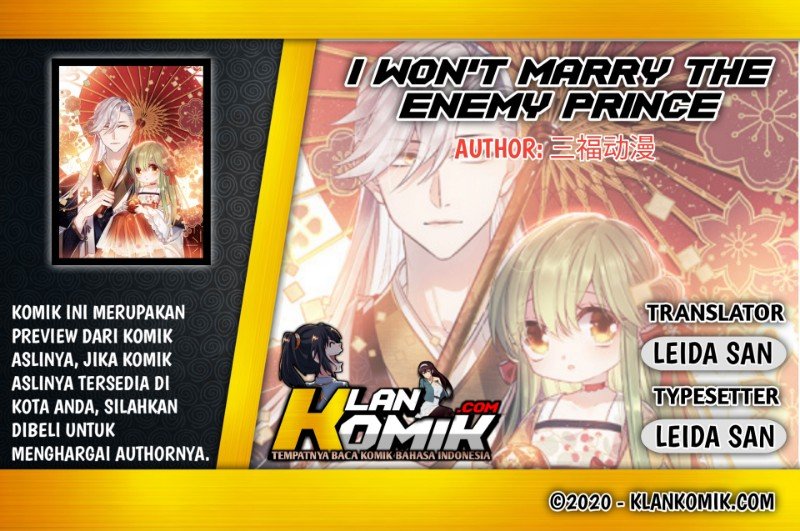 I Won’t Marry The Enemy Prince Chapter 30