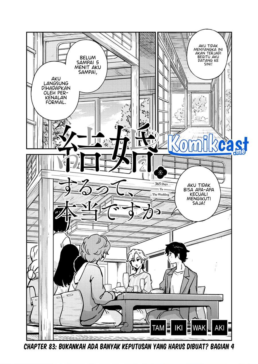 Kekkon Surutte, Hontou desu ka? Chapter 83